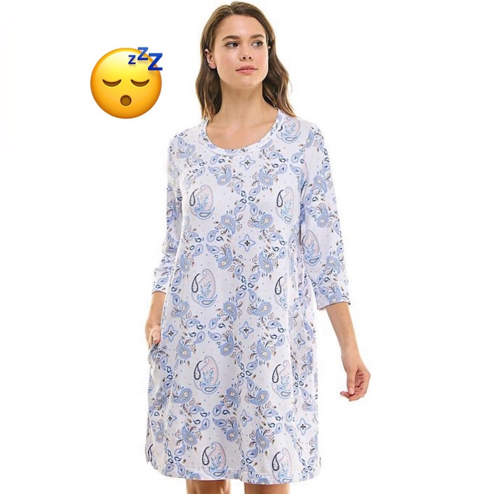 Croft & Barrow Blue Sleepshirt XL NWT